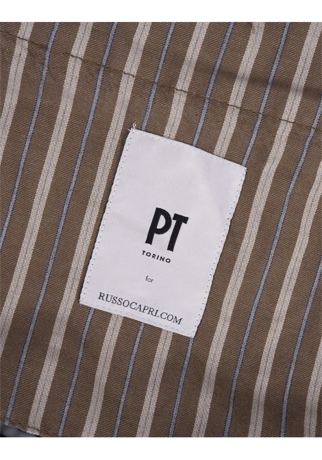 Pantaloni Superslim In Gabardina Stretch Marrone Oliva PT TORINO | DT01Z00CL1-GL04Y156
